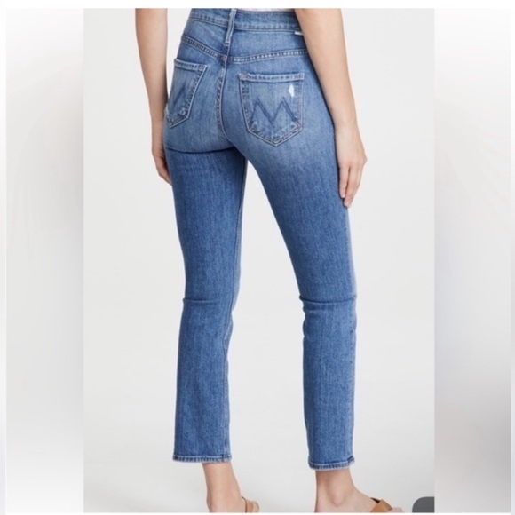 MOTHER The Mid Rise Dazzler Ankle Cut & Paste Womens Jeans - Picture 2 of 14